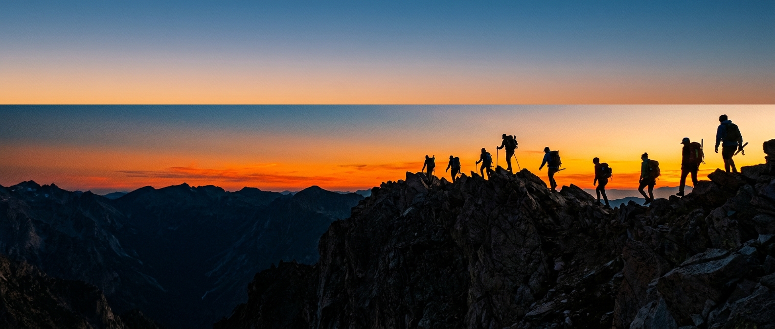 Wildtrail | Adventure Tour Operator Template hero image — A high-energy adventure tour operator website template — tour categories (Hiking / Biking / Water / Winter), featured trips with difficulty + duration + price, guide profiles, gear info, booking calendar.